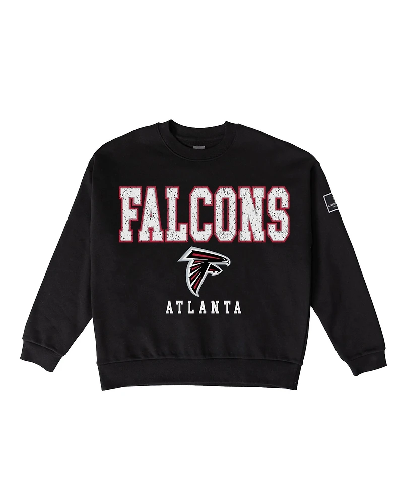 Gameday Couture Women's Black Atlanta Falcons Oversized Level Up Label Premium Fleece Sweatshirt