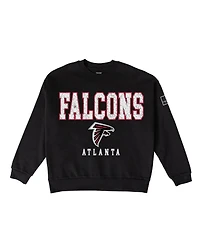 Gameday Couture Women's Black Atlanta Falcons Oversized Level Up Label Premium Fleece Sweatshirt