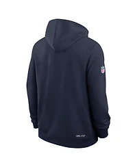 Nike Men's College Navy Seattle Seahawks Sideline Standard Issue Quarterback Scramble Dri-fit Full-Zip Hoodie