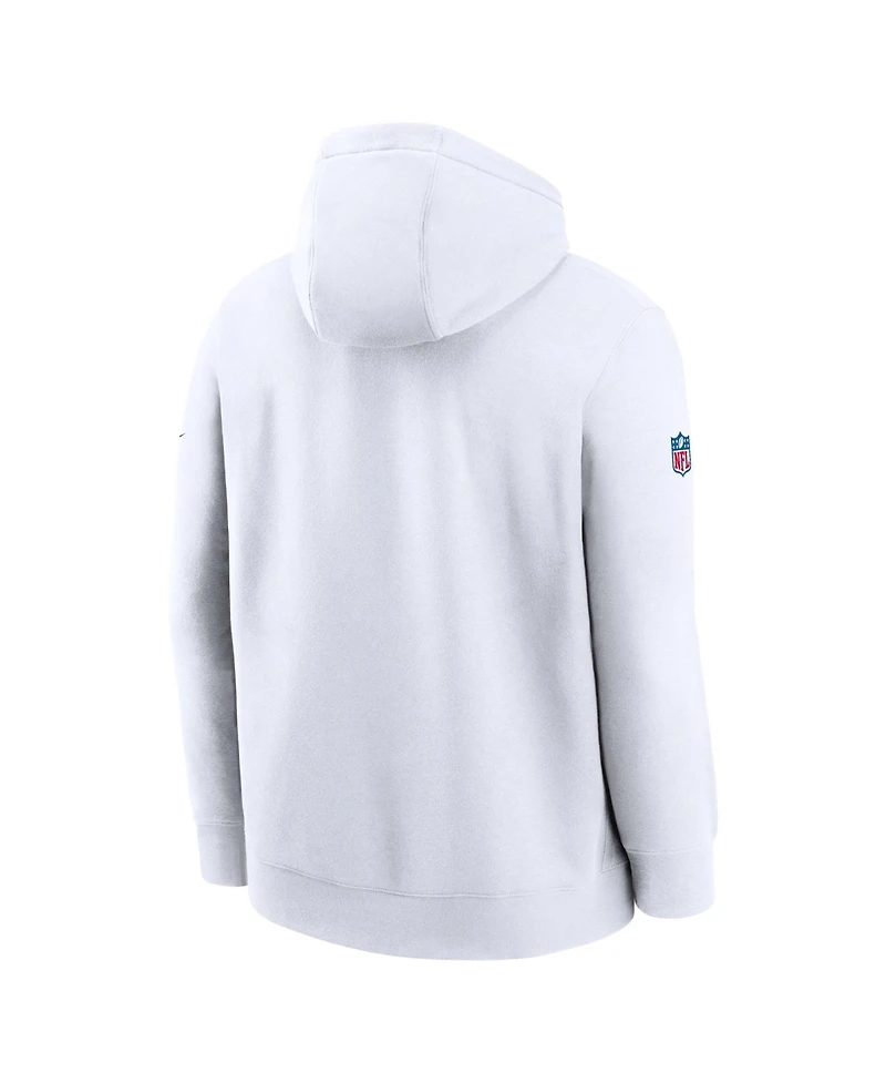 Nike Men's Los Angeles Rams Fearsome White End Drive Fleece Hoodie