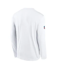 Nike Men's Los Angeles Rams Fearsome White Legend Small Logo Dri-FITLong sleeves T-Shirt