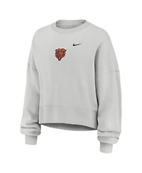 Nike Women's Gray Chicago Bears Oversized Primetime Phoenix Fleece Sweatshirt