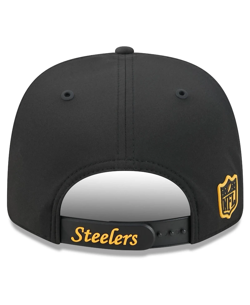 New Era Men's Black Pittsburgh Steelers 2026 Sideline Throwback 9SEVENTY Adjustable Hat