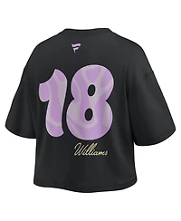 Fanatics Women's Caleb Williams Black Chicago Bears Fashion Cropped T-Shirt