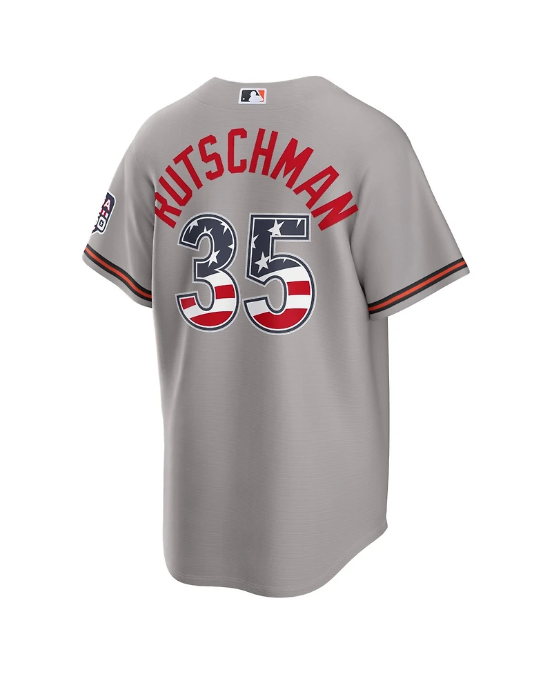 Nike Fourth of July Men's Baltimore Orioles Adley Rutschman Gray Usa 250 Stadium Jersey