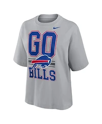 Nike Women's Gray Buffalo Bills Alternate Boxy T-Shirt