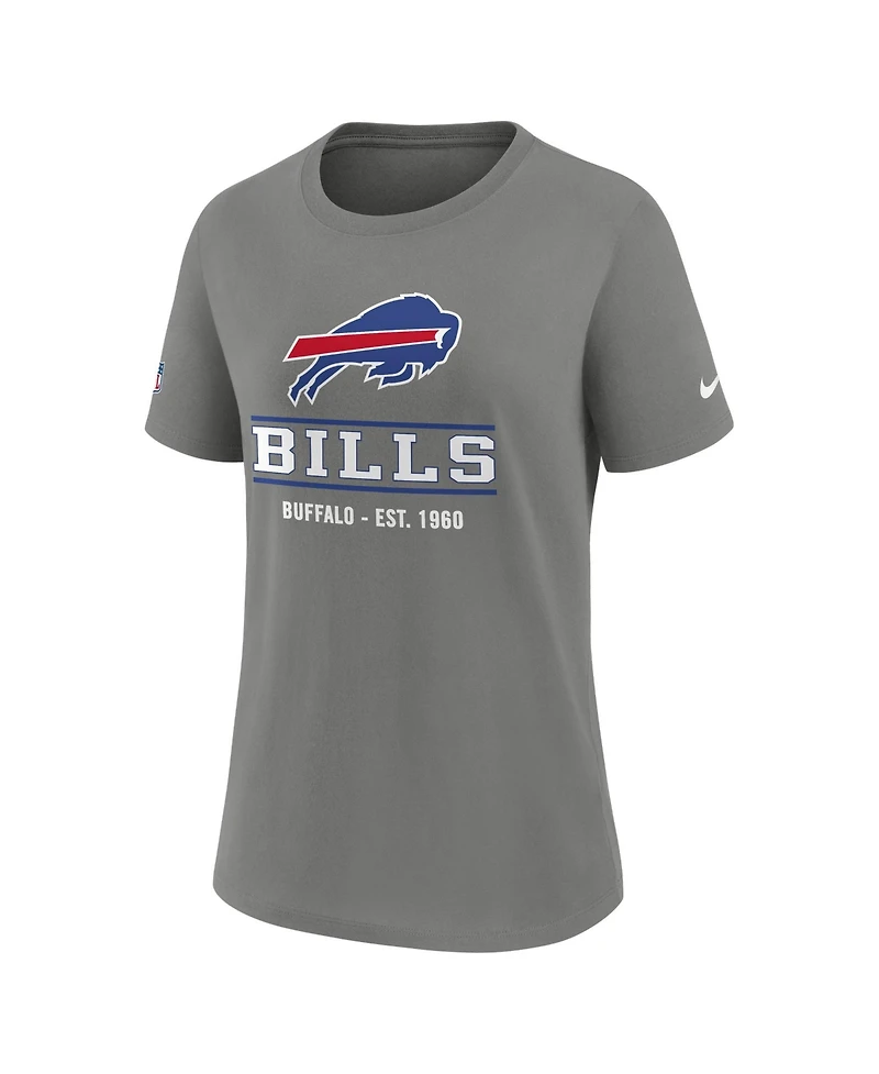 Nike Women's Gray Buffalo Bills Sideline Alternate Final Sprint Dri-fit T-Shirt