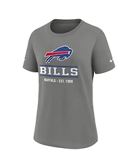Nike Women's Gray Buffalo Bills Sideline Alternate Final Sprint Dri-fit T-Shirt