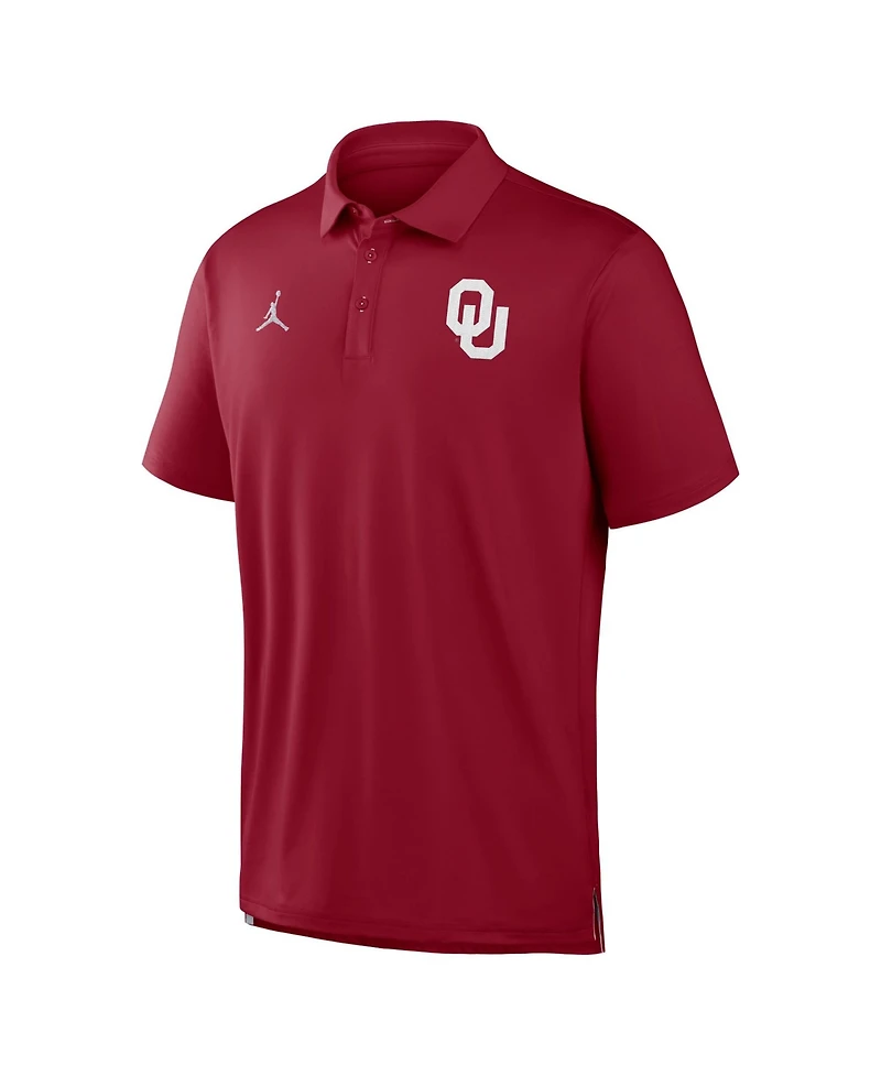 Jordan Men's Crimson Oklahoma Sooners 2026 Sideline Tour Dri-fit Polo Shirt