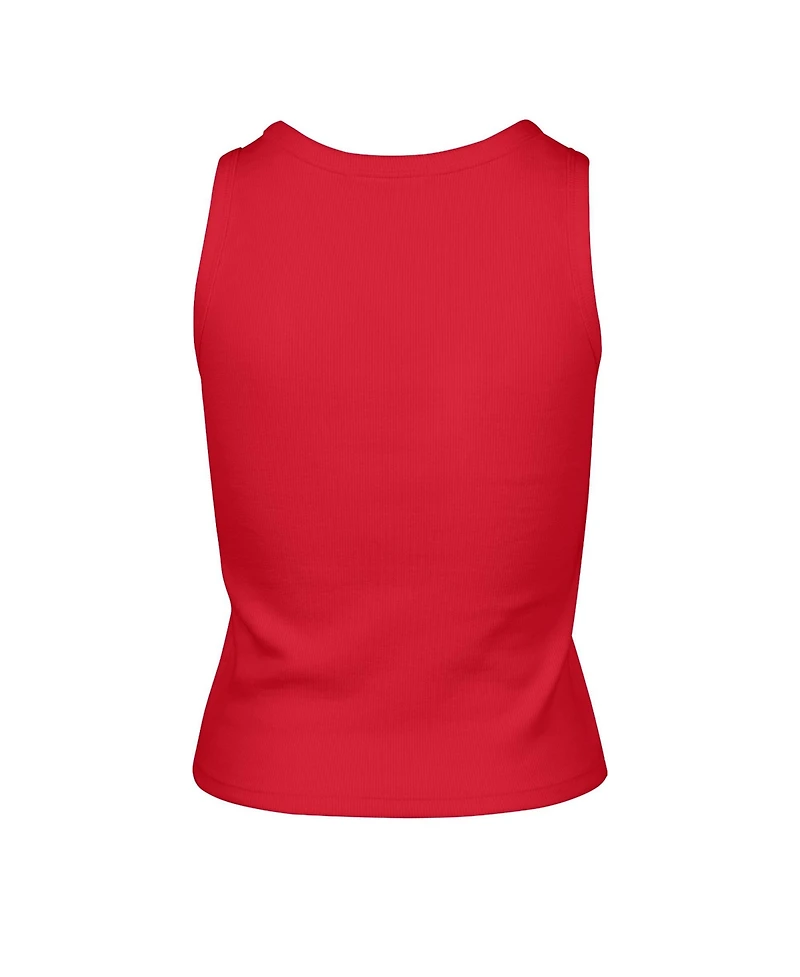 47 Brand Women's Scarlet San Francisco 49ers Cropped Straight Cut Ribbed Baby Tank Top