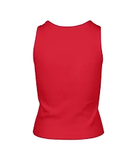 47 Brand Women's Scarlet San Francisco 49ers Cropped Straight Cut Ribbed Baby Tank Top