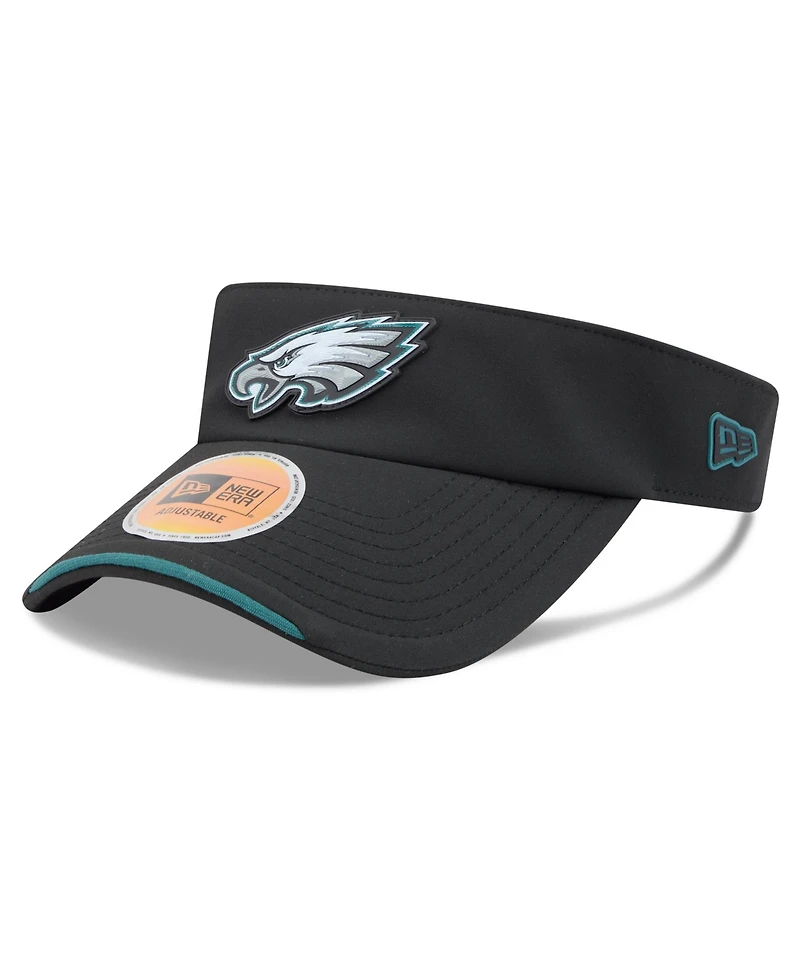 New Era Men's Black Philadelphia Eagles 2026 Sideline Adjustable Visor Hat