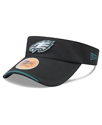 New Era Men's Black Philadelphia Eagles 2026 Sideline Adjustable Visor Hat