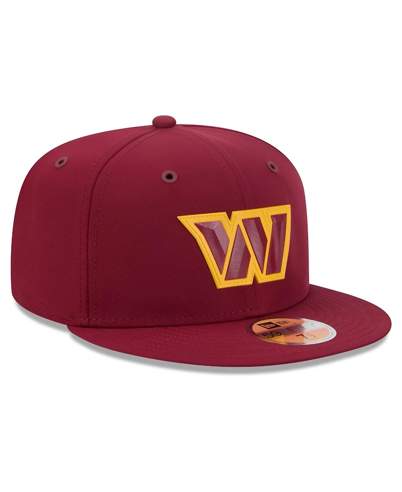 New Era Men's Burgundy Washington Commanders 2026 Sideline 59FIFTY Fitted Hat