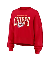 Nike Women's Red Kansas City Chiefs Oversized Phoenix Fleece Sweatshirt