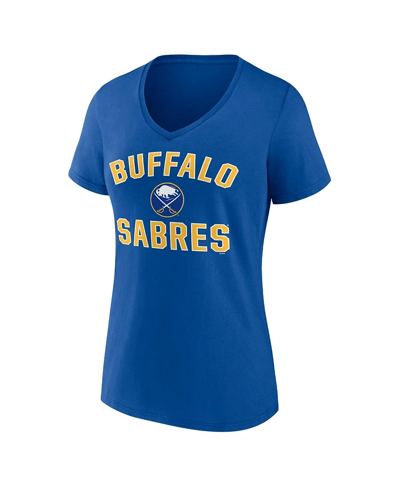 Logo Athletic Women's Royal Buffalo Sabres Arch Victory V-Neck T-Shirt