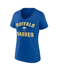 Logo Athletic Women's Royal Buffalo Sabres Arch Victory V-Neck T-Shirt