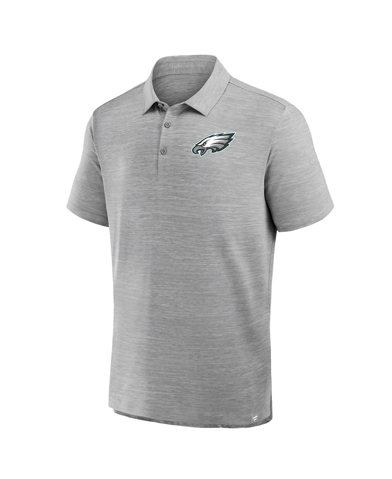 Fanatics Men's Heather Gray Philadelphia Eagles Clutch Polo Shirt