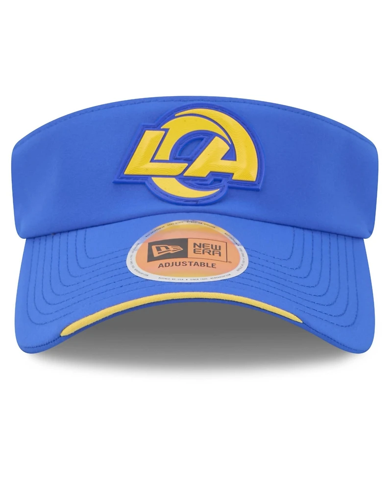 New Era Men's Royal Los Angeles Rams 2026 Sideline Adjustable Visor Hat