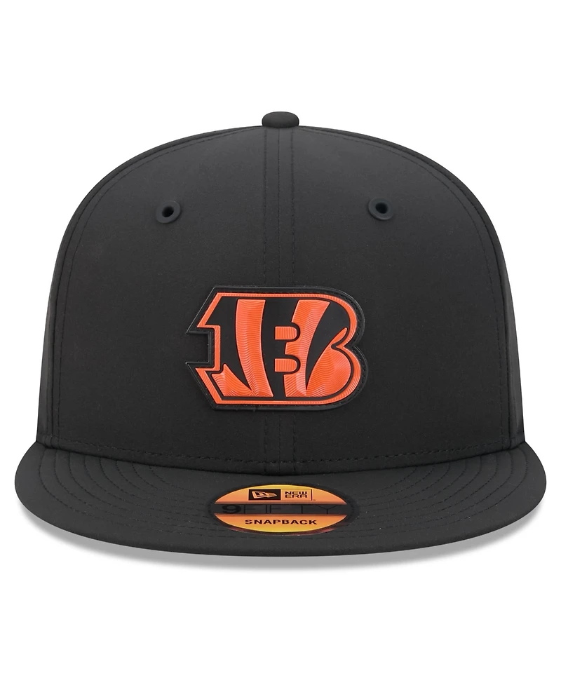 New Era Men's Black Cincinnati Bengals 2026 Sideline 9FIFTY Snapback Hat