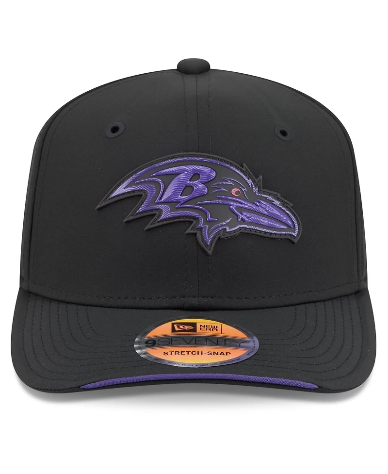 New Era Men's Black Baltimore Ravens 2026 Sideline 9SEVENTY Adjustable Hat