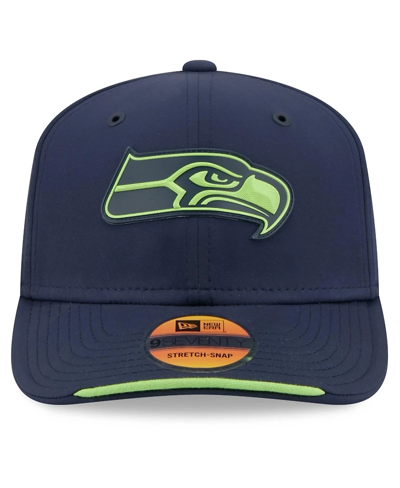 New Era Men's College Navy Seattle Seahawks 2026 Sideline 9SEVENTY Adjustable Hat