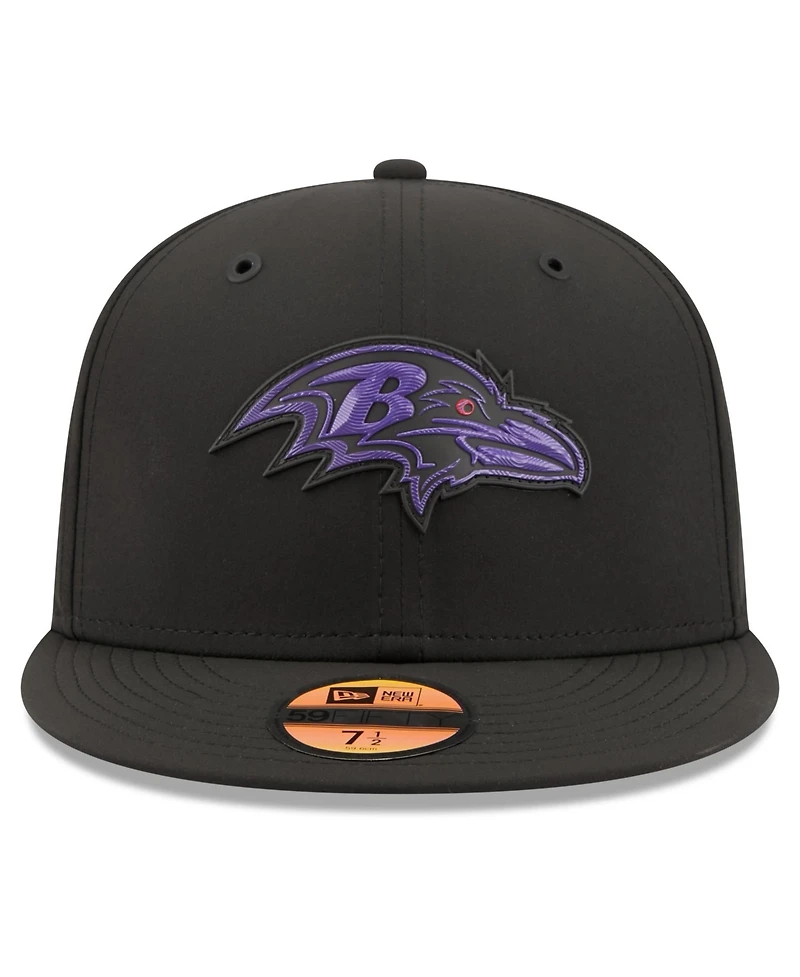 New Era Men's Black Baltimore Ravens 2026 Sideline 59FIFTY Fitted Hat