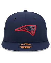 New Era Men's Navy England Patriots 2026 Sideline 59FIFTY Fitted Hat