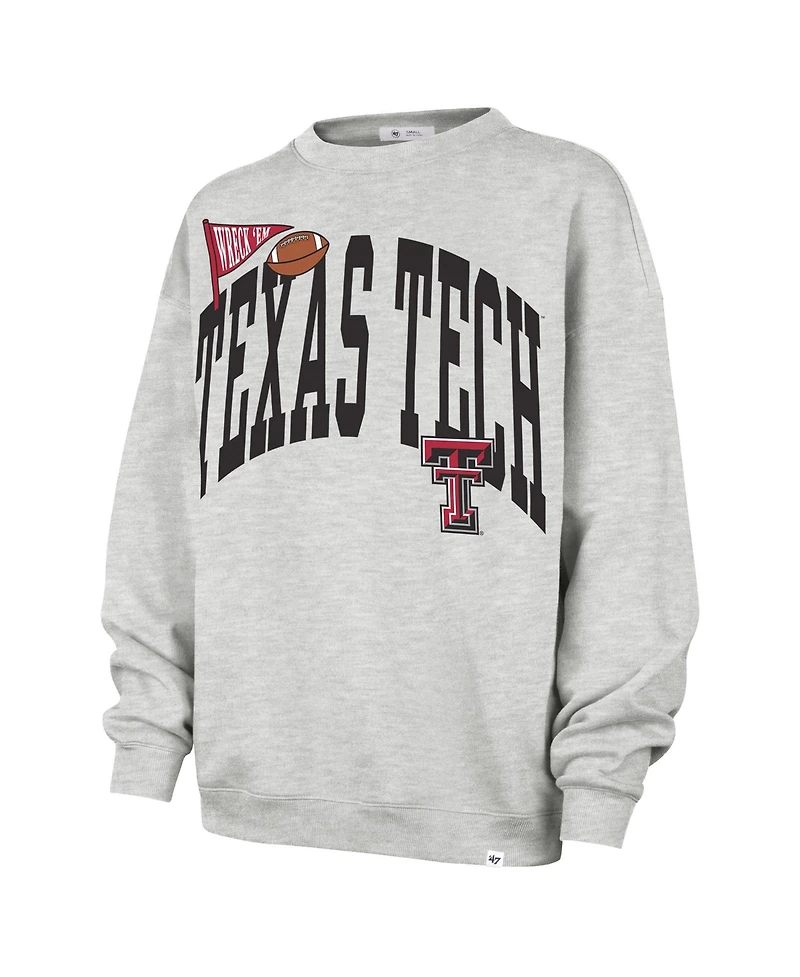 47 Brand Women's Gray Texas Tech Red Raiders Icon Fleece Sweatshirt