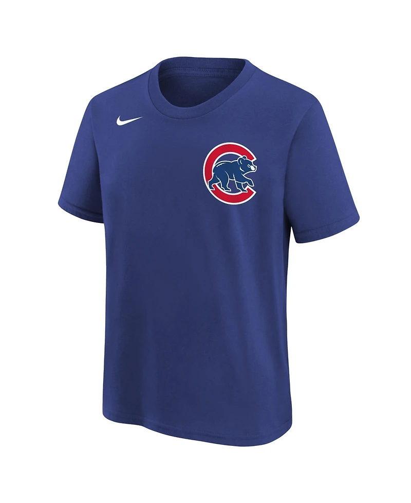 Nike Big Boys and Girls Royal Chicago Cubs Wordmark T-Shirt