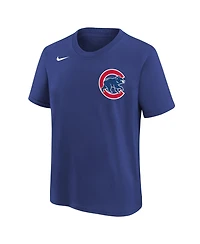 Nike Big Boys and Girls Royal Chicago Cubs Wordmark T-Shirt