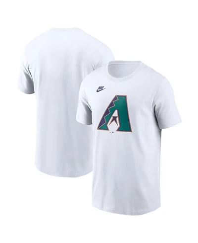 Nike Men's White Arizona Diamondbacks Cooperstown Collection Logo T-Shirt