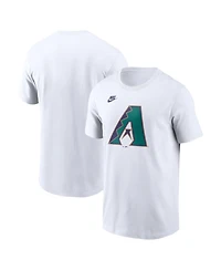 Nike Men's White Arizona Diamondbacks Cooperstown Collection Logo T-Shirt