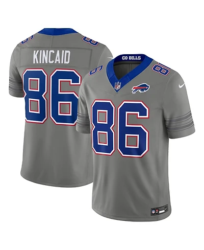 Nike Men's Dalton Kincaid Gray Buffalo Bills Nickel City Vapor F.u.s.e. Stitched Limited Jersey