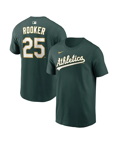 Nike Men's Brent Rooker Green Athletics Name Number T-Shirt