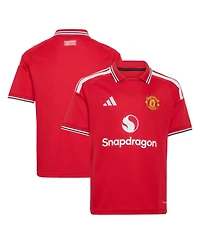 Adidas Big Boys and Girls Red Manchester United 2026/27 Home Replica Jersey
