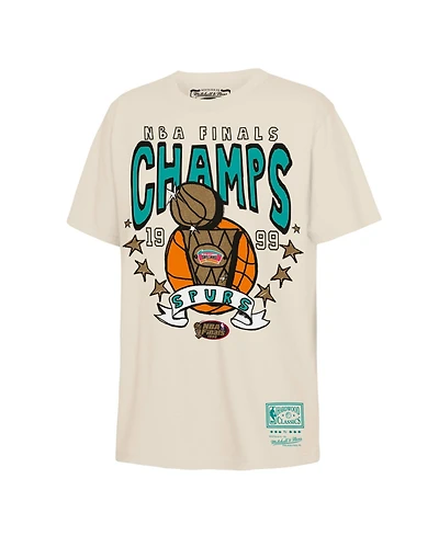 Mitchell & Ness Big Boys and Girls Natural San Antonio Spurs 1999 Nba Finals Champions Hardwood Classics History T-Shirt