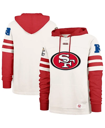 47 Brand Men's Cream San Francisco 49ers Split Zone Cornerback Duo Lacer Hoodie