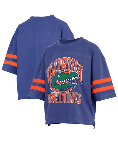 Pressbox Women's Royal Florida Gators Wayne Tyler Cropped T-Shirt