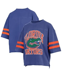Pressbox Women's Royal Florida Gators Wayne Tyler Cropped T-Shirt