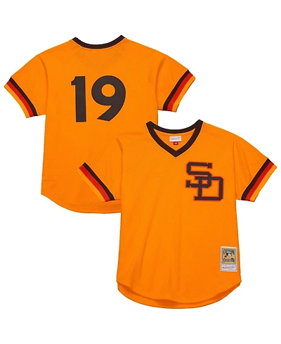 Mitchell & Ness Men's Tony Gwynn Gold San Diego Padres Big Tall Cooperstown Mesh Batting Practice Jersey