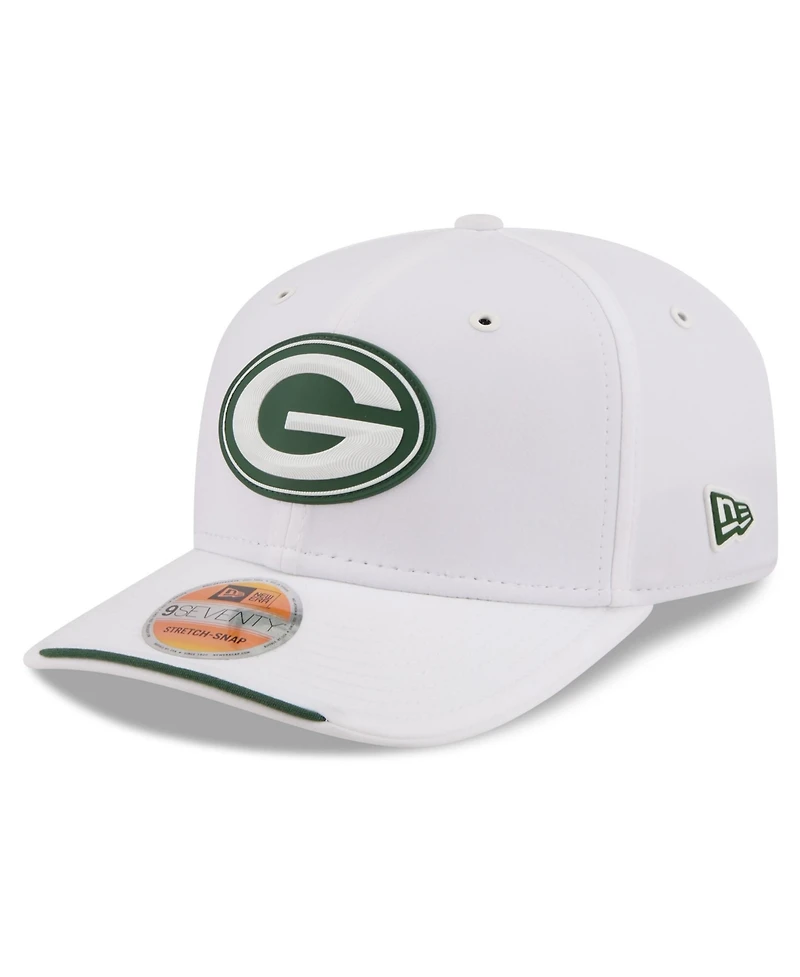 New Era Men's White Green Bay Packers 2026 Sideline 9SEVENTY Adjustable Hat