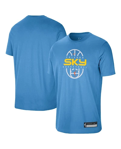 Nike Men's and Women's Sky Blue Chicago 2026 On-Court Authentic Practice Premium T-Shirt