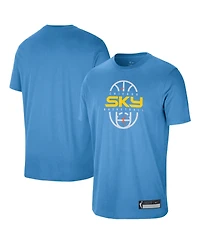 Nike Men's and Women's Sky Blue Chicago 2026 On-Court Authentic Practice Premium T-Shirt