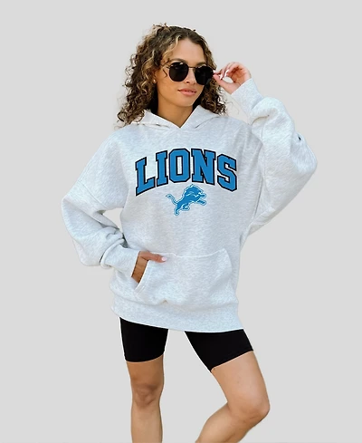 Gameday Couture Women's Ash Detroit Lions Fan Edition Premium Weight Hoodie