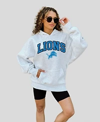 Gameday Couture Women's Ash Detroit Lions Fan Edition Premium Weight Hoodie