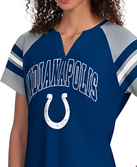 Starter Women's Royal Indianapolis Colts Game On Notch Neck Raglan T-Shirt