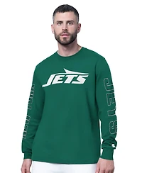 Starter Men's Green New York Jets Clutch Hit Ii Long-Sleeve T-Shirt