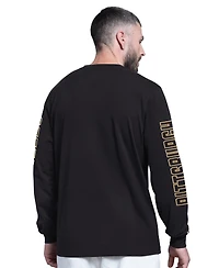 Starter Men's Black Pittsburgh Steelers Clutch Hit Ii Long-Sleeve T-Shirt