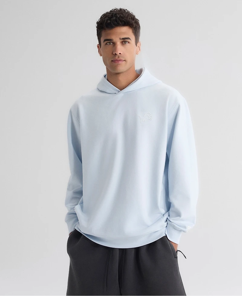 Fanatics Men's Light Blue Detroit Lions Clutch Tri-Blend Hoodie